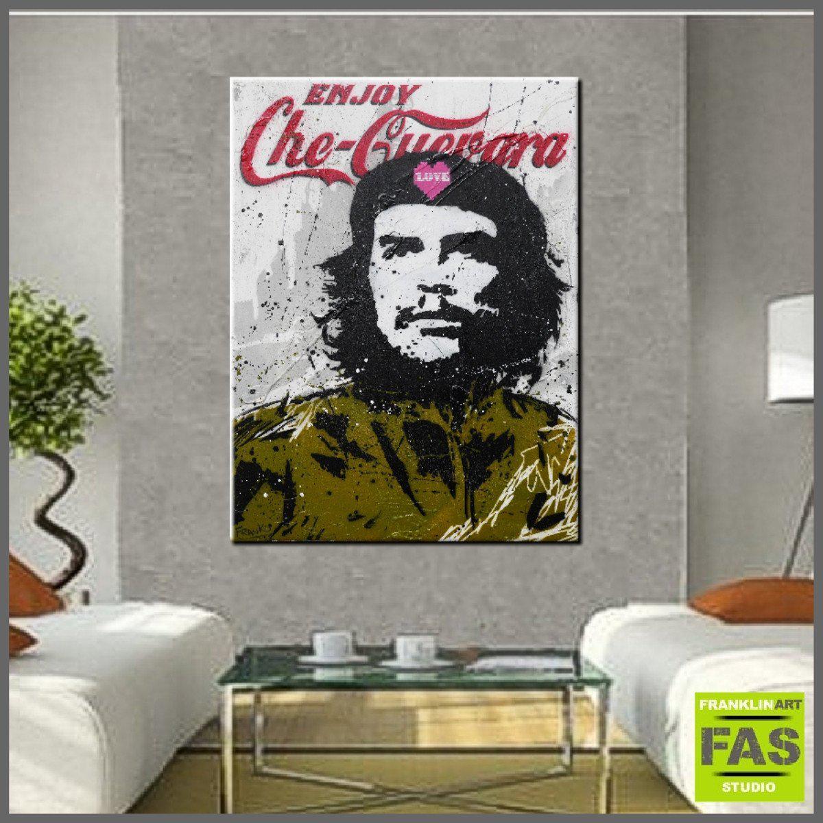 update alt-text with template Che's Love Beret 75cm x 100cm Che Guevara Pop Art Painting-urban pop-[Franko_Artist]-[Australian_artist]-[Gold_Coast]-[Brisbane]-[modern]-[contemporary]-[original]-[Large_artwork]-Franklin Art Studio