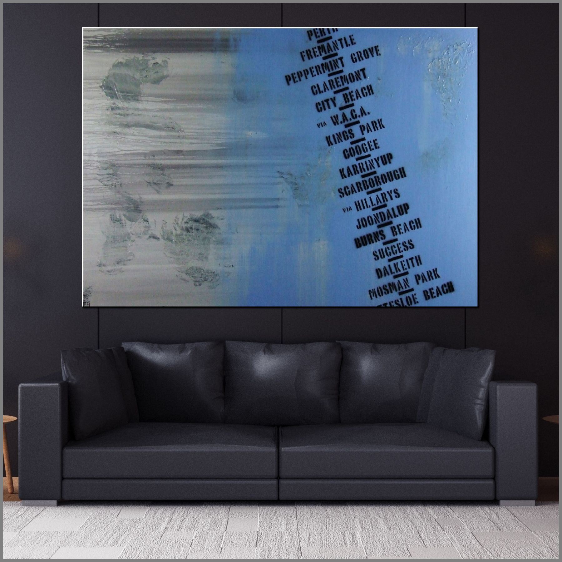 update alt-text with template Next Stop WACA 140cm x 100cm Perth Blue Pop Art Painting-urban pop-[Franko_Artist]-[Australian_artist]-[Gold_Coast]-[Brisbane]-[modern]-[contemporary]-[original]-[Large_artwork]-Franklin Art Studio