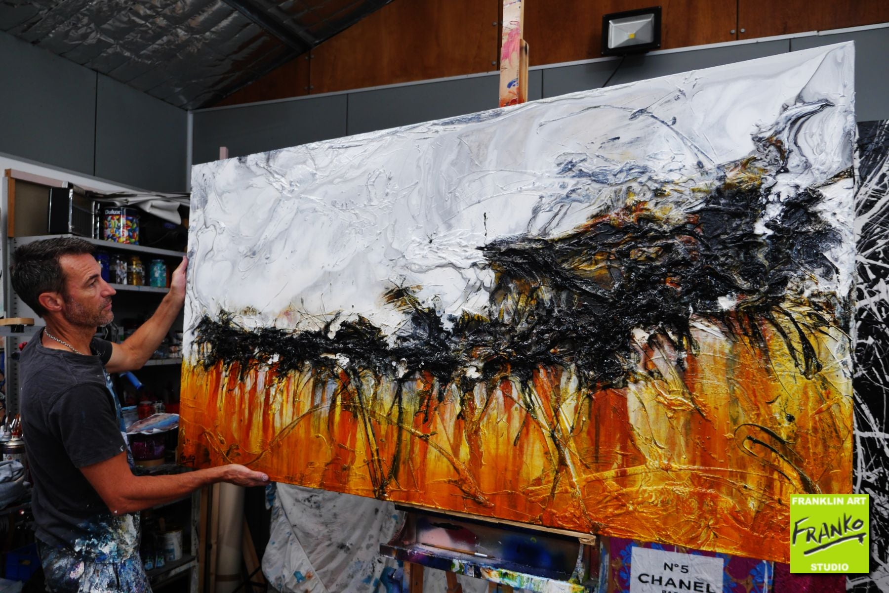 Our Rusted Outback 190cm x 100cm Grey Sienna Textured Abstract Painting-Abstract-[Franko_Artist]-[The_Block]-[Dream_Homes]-[ideas]- [Grand_Designs]-Franklin Art Studio
