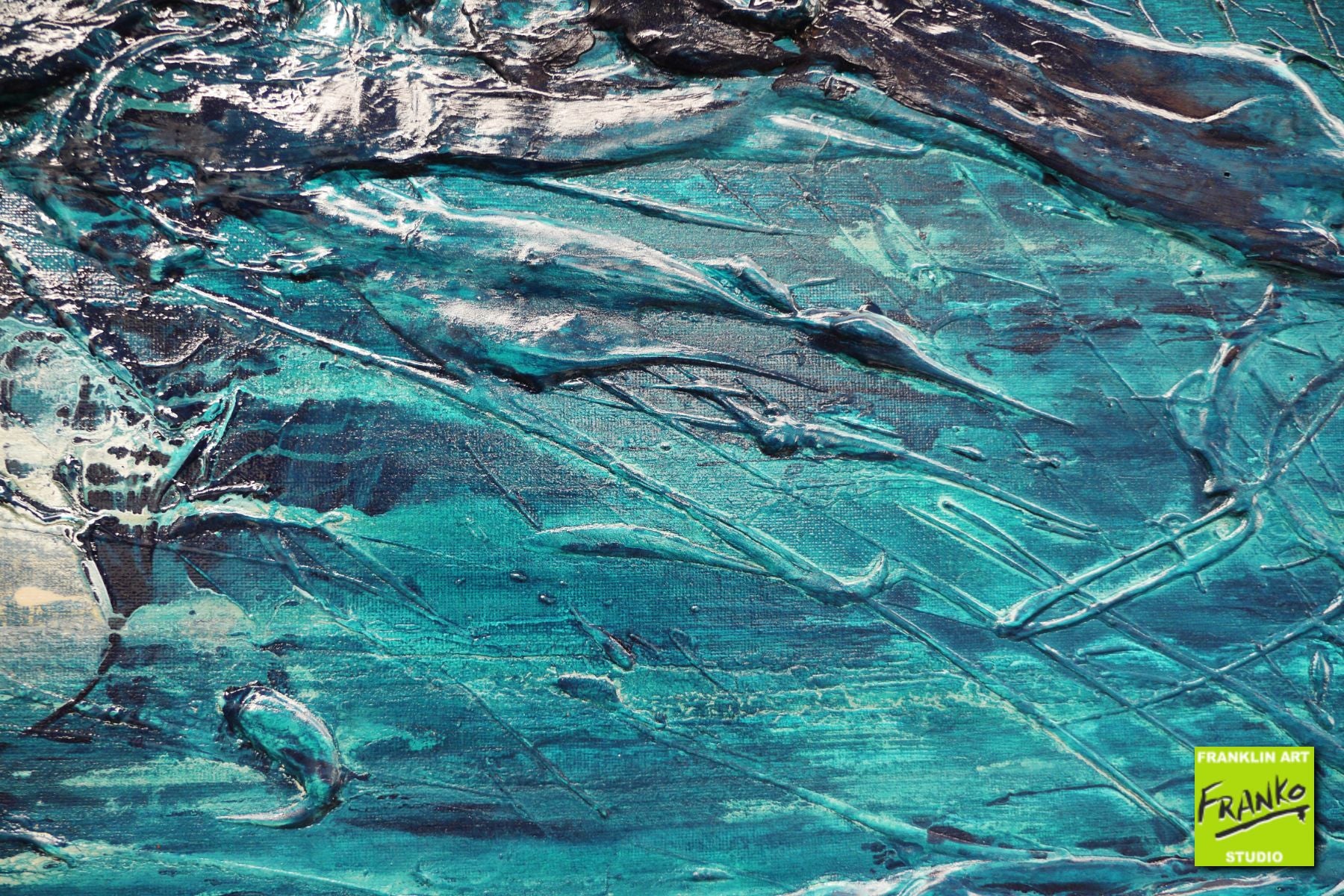 update alt-text with template Sea Saltiness 160cm x 60cm Cream Green Textured Abstract Painting-huge-large-custom-Australian artist-Franko-Franklin Art Studio