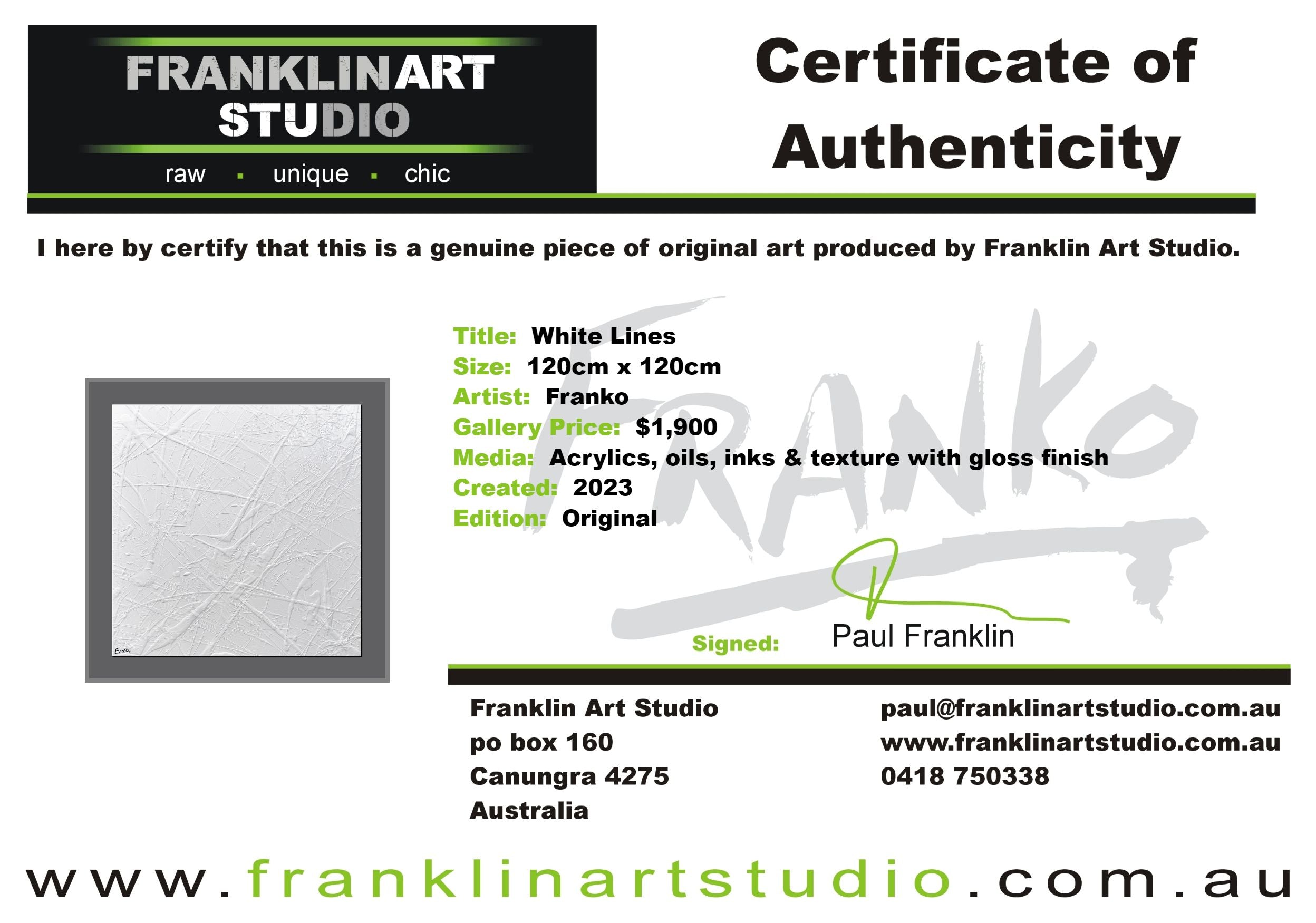White Lines 120cm x 120cm TEXTURED White Abstract Painting (SOLD)