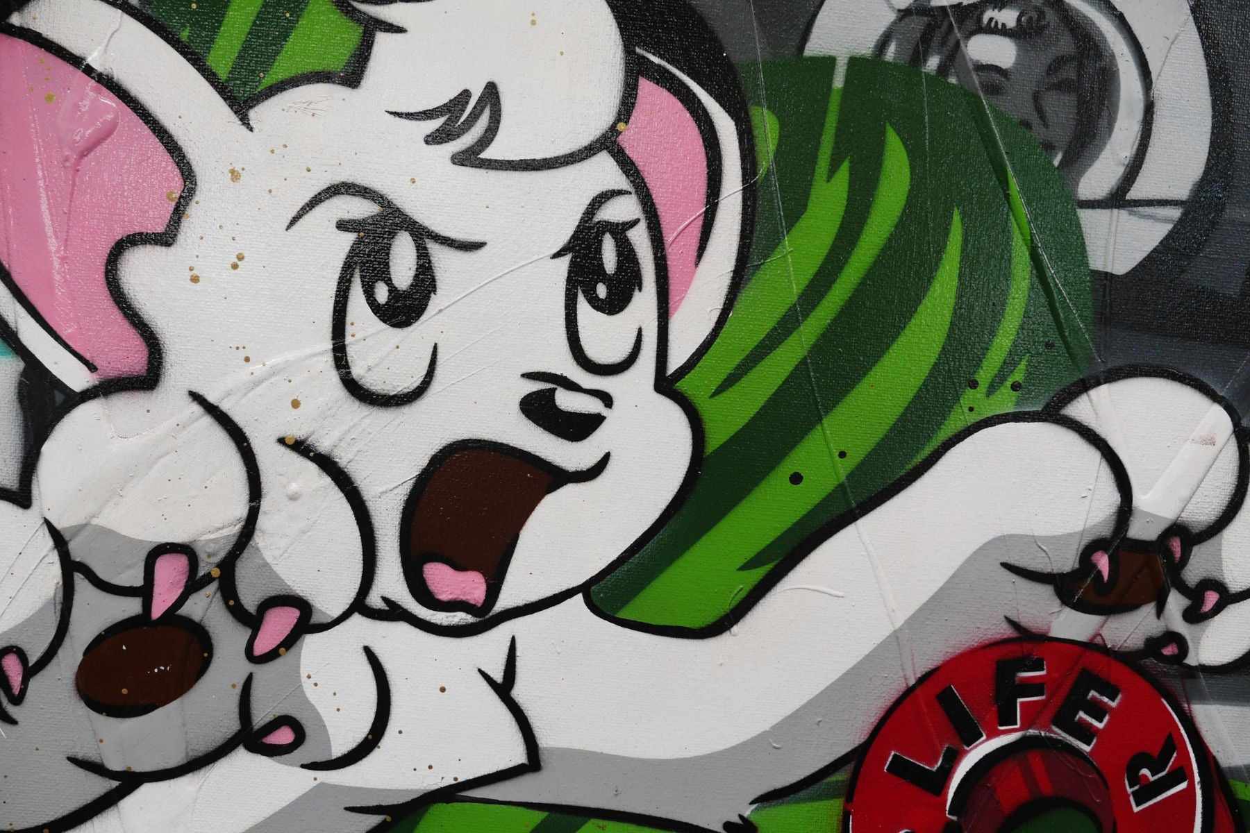 Hero Rosie 270cm x 120cm Rosie The Riveter Textured Urban Pop Art Painting (SOLD)-urban pop-Franko-[Franko]-[Australia_Art]-[Art_Lovers_Australia]-Franklin Art Studio