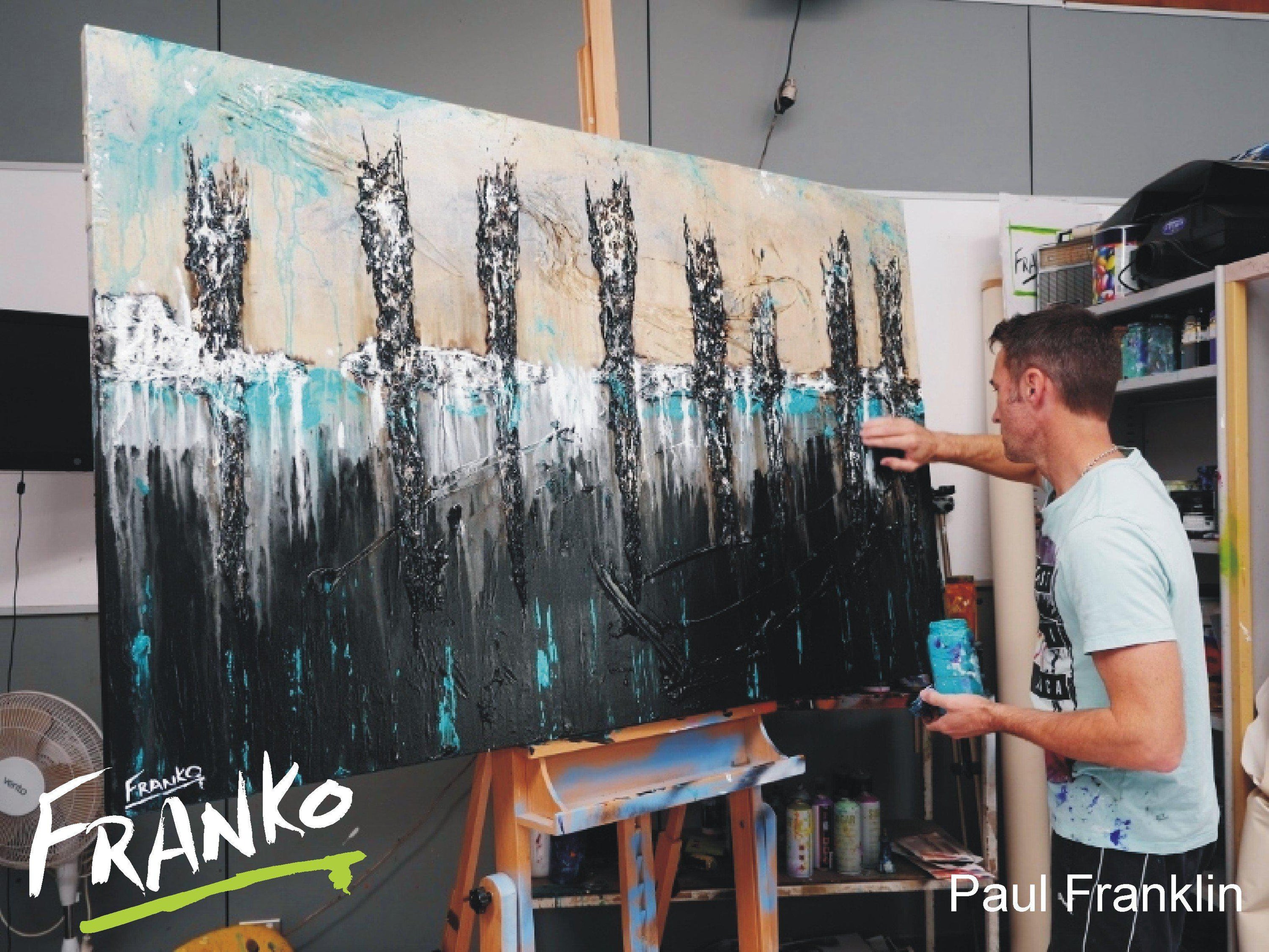 Jaded Beauty 160cm x 100cm Black Abstract Painting-abstract-[Franko_Artist]-[The_Block]-[Dream_Homes]-[ideas]- [Grand_Designs]-Franklin Art Studio
