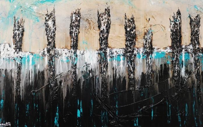 Jaded Beauty 160cm x 100cm Black Abstract Painting-abstract-[Franko_Artist]-[Australian_artist]-[Gold_Coast]-[Brisbane]-[modern]-[contemporary]-[original]-[Large_artwork]-Franklin Art Studio