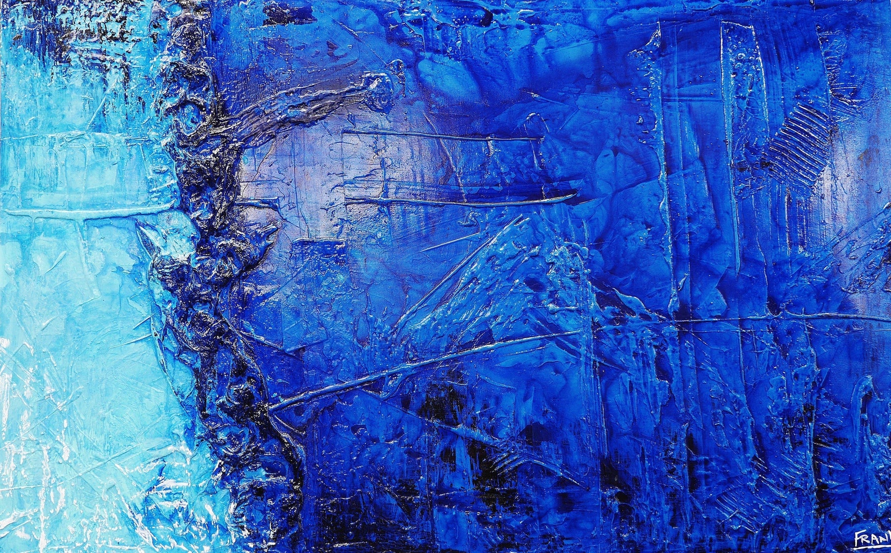 Light And Blue 160cm x 100cm Blue Abstract Painting-Abstract-[Franko_Artist]-[Australian_artist]-[Gold_Coast]-[Brisbane]-[modern]-[contemporary]-[original]-[Large_artwork]-Franklin Art Studio