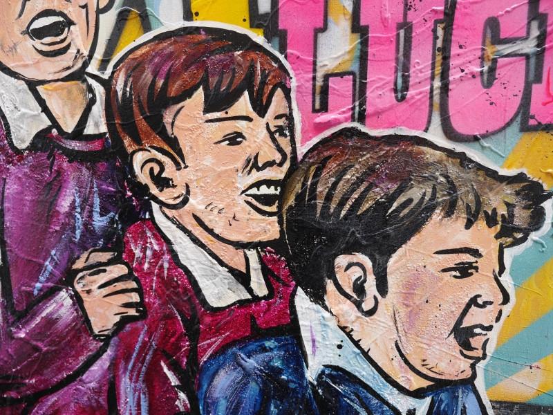 Lucky No. 7 160cm x 100cm Kids and a Kart Pop Art Painting