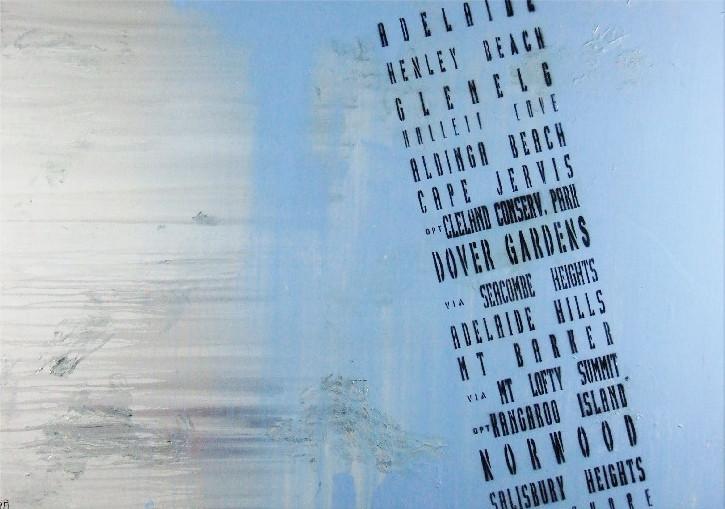 Next Stop Aldinga 140cm x 100cm Adelaide Blue Pop Art Painting-urban pop-[Franko_Artist]-[Australian_artist]-[Gold_Coast]-[Brisbane]-[modern]-[contemporary]-[original]-[Large_artwork]-Franklin Art Studio