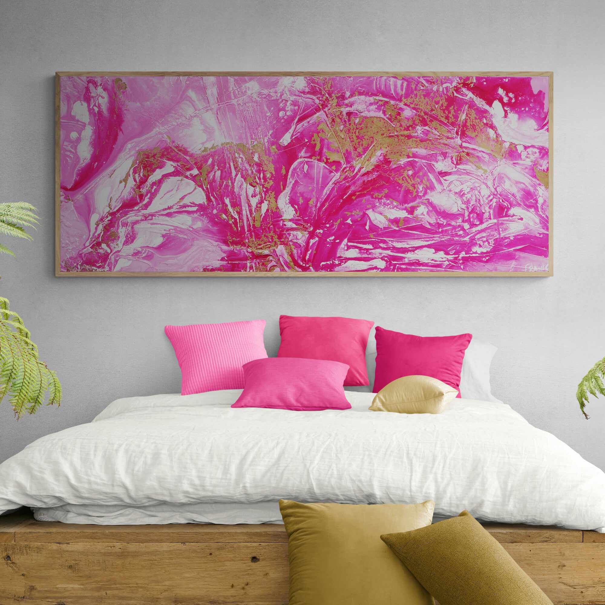 update alt-text with template Pink Wild Thing 200cm x 80cm Pink Gold Abstract Painting (SOLD)-abstract-[Franko_Artist]-[Australian_artist]-[Gold_Coast]-[Brisbane]-[modern]-[contemporary]-[original]-[Large_artwork]-Franklin Art Studio