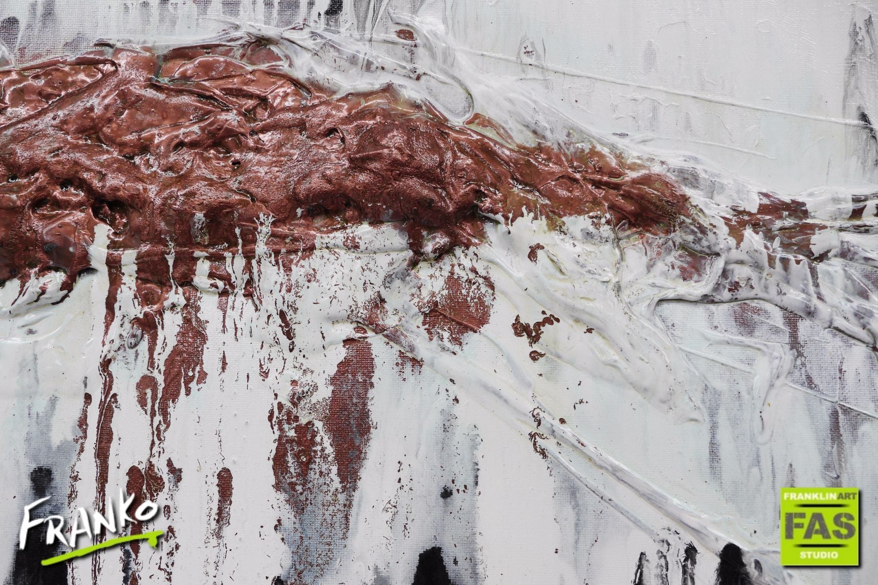 update alt-text with template Real Copper 160cm x 100cm Copper White Abstract Painting-huge-large-custom-Australian artist-Franko-Franklin Art Studio
