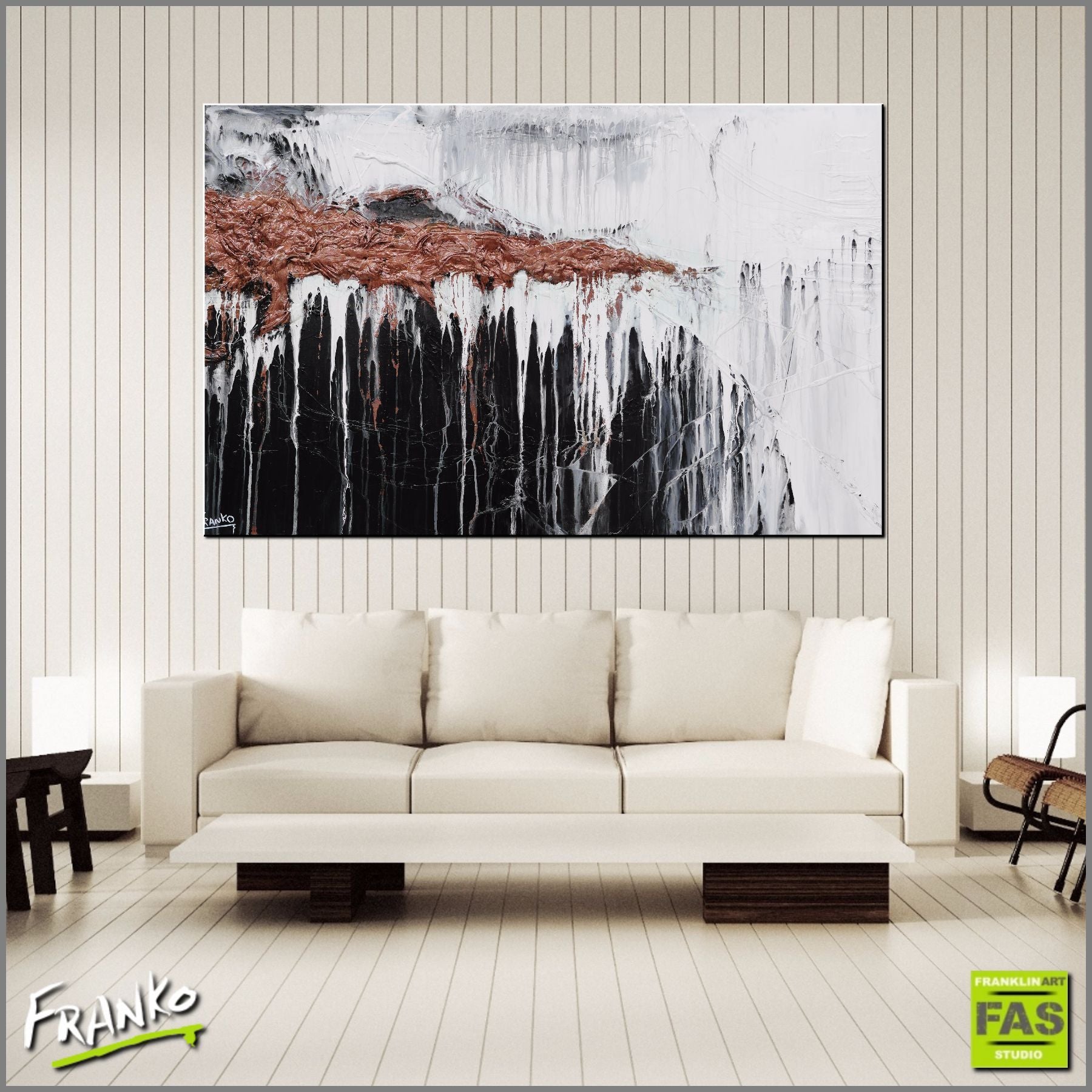 update alt-text with template Real Copper 160cm x 100cm Copper White Abstract Painting-abstract-[Franko_Artist]-[Australian_artist]-[Gold_Coast]-[Brisbane]-[modern]-[contemporary]-[original]-[Large_artwork]-Franklin Art Studio