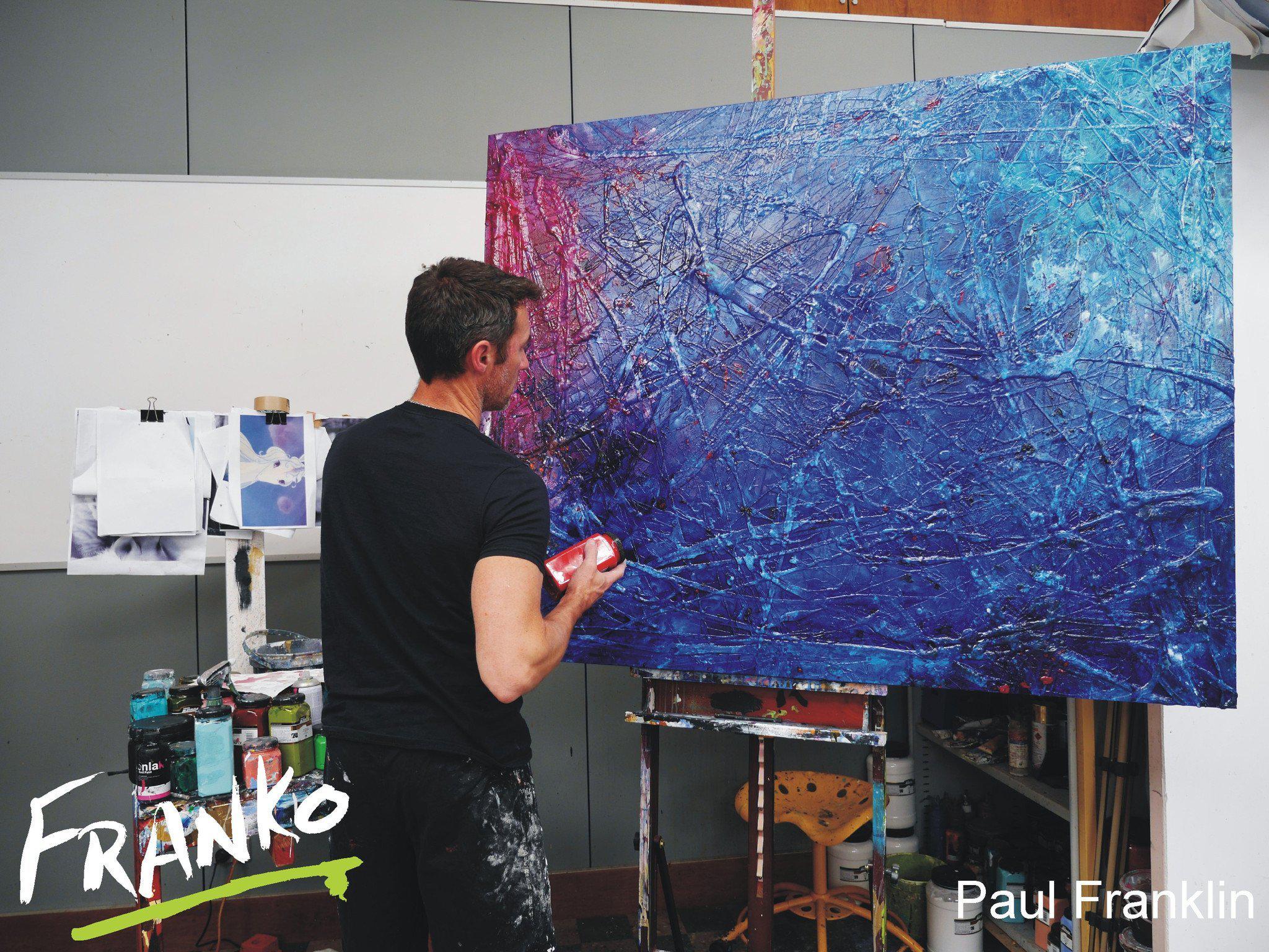 Texture Rush 120cm x 150cm Blue Abstract Painting-abstract-[Franko_Artist]-[The_Block]-[Dream_Homes]-[ideas]- [Grand_Designs]-Franklin Art Studio