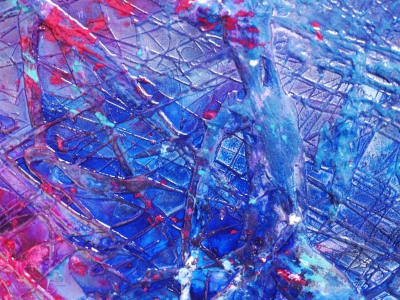 Texture Rush 120cm x 150cm Blue Abstract Painting